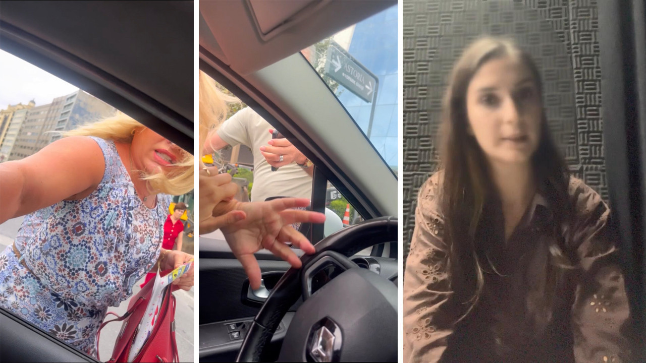 Şişli'de trafikte maganda dehşeti: "Senin kafanı kırarım" diyerek otomobilin camından saldırdı