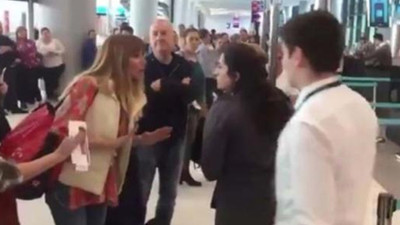 İstanbul Havalimanı'nda skandal görüntüler... Hakaretler yağdırdı