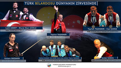 Türk bilardosu Dünya'nın zirvesinde