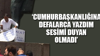 Borçlu esnaf Ankara'nın göbeğinde üzerine benzin döküp, kendini yakmak istedi!