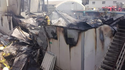 İstanbul'da metro inşaatında yangın