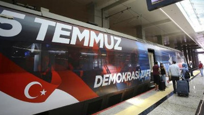 15 Temmuz görselli hızlı tren, ilk seferini yaptı