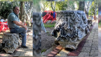 5 yıldır çay bahçesinde duruyordu... Roma dönemine ait çıktı!