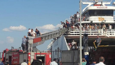 Çanakkale'de feribotta yangın