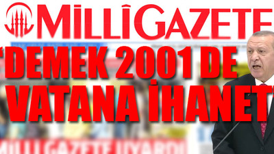 Milli Gazete'den Erdoğan'a şiirli gönderme
