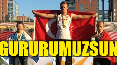 Özel sporcu Ali Topaloğlu gülle atmada dünya rekoru kırdı!