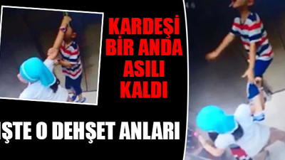 Soğukkanlı abla kardeşini ölümden böyle kurtardı