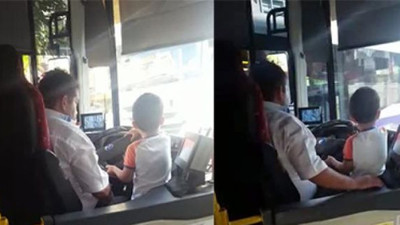 Çocuğa otobüs kullandıran kişi gözaltına alındı