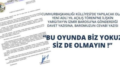 İzmir Barosu, Yargıtay'ın davetini geri çevirdi