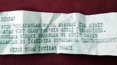 İzmir’de evlere 'Türk İntikam Tugayı' imzalı tehdit mesajı