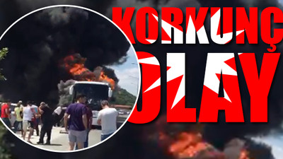 Yolcu otobüsünde yangın: Çok sayıda ölü var