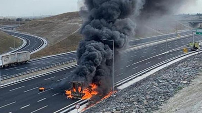 Kuzey Marmara Otoyolu'nda TIR yangını