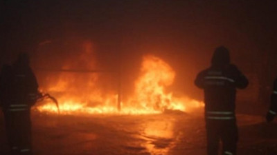 Atık plastik fabrikasında korkutan yangın