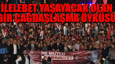 Beşiktaş'ta 29 Ekim Cumhuriyet Bayramı'nda dev yürüyüş