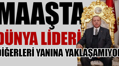 Erdoğan'ın maaşı Avrupa'da birinci oldu