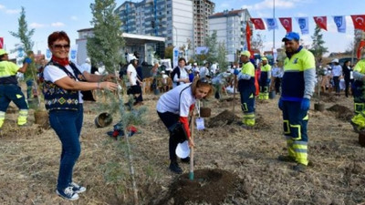 Kadın muhtarlar 200 fidanı toprakla buluşturdu