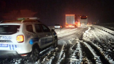 Kahramanmaraş-Göksun karayolu 'kar' nedeniyle kapandı