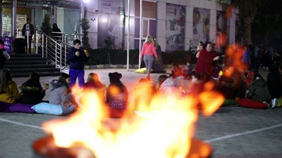 Ortaokul öğrencileri geceyi okulda geçirdi