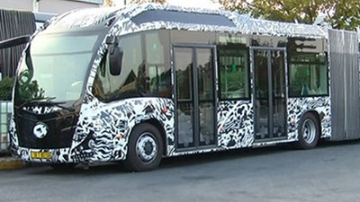 Yeni metrobüs aracı test aşamasında