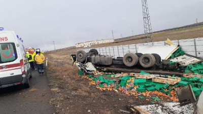 Yüklü TIR devrildi: 2 kişi hayatını kaybetti