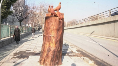 Ankara Büyükşehir Belediyesi kuruyan ağaçları sanat eserine dönüştürdü