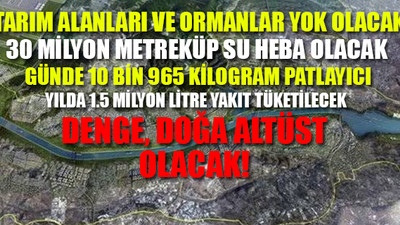 Kanal İstanbul'un bilançosu ağır olacak!