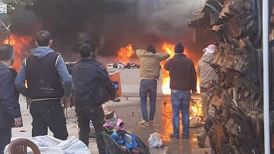 Afrin'de bomba yüklü araç patlatıldı