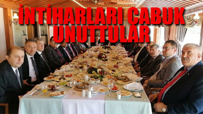 AKP'lilerden Binali Yıldırım için ziyafet sofrası
