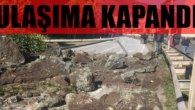 Samsun-Ordu karayolunda heyelan!