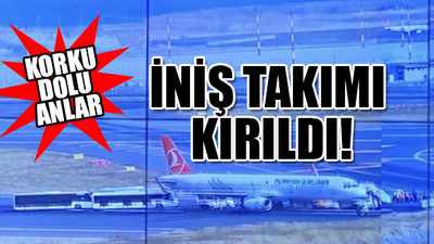 THY uçağında büyük panik: Pistin ortasında kaldı