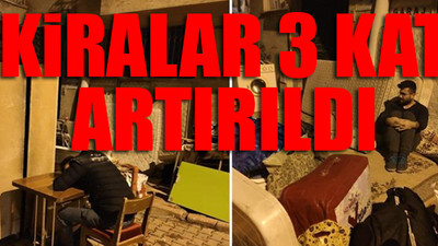 Üniversite öğrencileri eşyaları ile sokakta kaldı