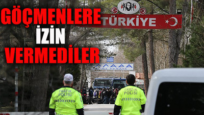 Yunanistan sınırını otobüsle kapattı