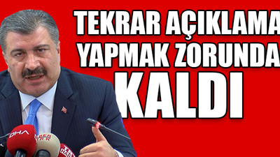 Bakanın yaptığı ilk açıklama anlaşılmadı