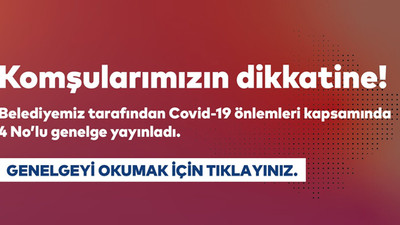 Kartal Belediyesi koronavirüs önlemleri kapsamında genelge yayınladı