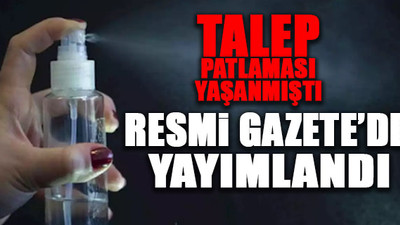 Kolonya ve dezenfektan ihracatı izne tabi tutuldu