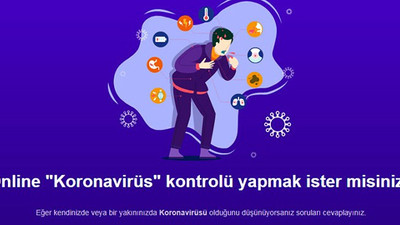 Sağlık Bakanlığı'ndan 'online' koronavirüs testi