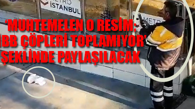 Temizlik görevlisi çöpleri metronun önüne topladı, fotoğrafını çekti