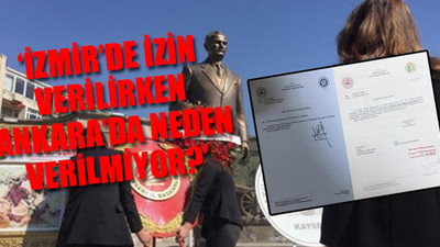 Ankara'da CHP'nin 23 Nisan'da Atatürk Anıtına çelenk koymasına yasak