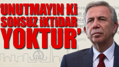 Mansur Yavaş'tan iktidar göndermeli kapak