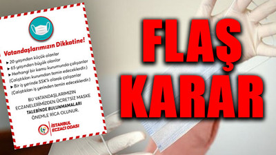 SSK'lılar eczanelerden ücretsiz maske alamayacak