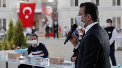 Ekrem İmamoğlu metro inşaatı çalışanları ile iftar yaptı