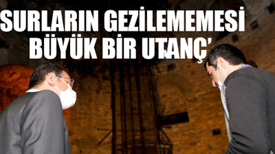 İmamoğlu, AKP'nin ihmal ettiği tarihi surları ziyaret etti