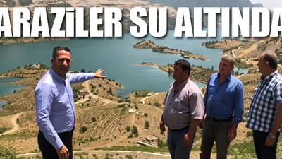 Arazileri su altında kalan köylü mağdur