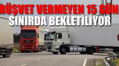 Yük taşıyan tırlar sınırda ciddi bir rüşvet sorunu yaşıyor