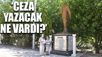 Atatürk anıtına çiçek bırakmak suçmuş