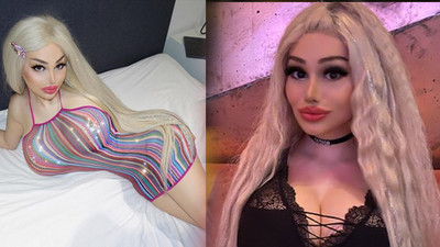 Barbie'ye benzemek için 135 bin pound harcadı