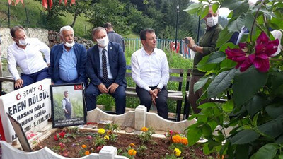 İmamoğlu'ndan Eren Bülbül'ün mezarına ziyaret