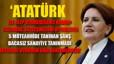 İYİ Parti Genel Başkanı Meral Akşener'den AKP'ye sert sözler