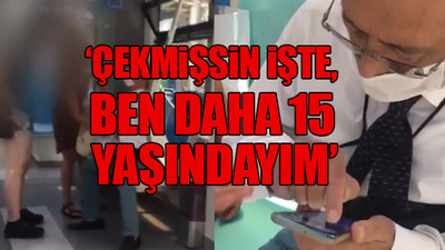 Tramvayda kız çocuğunun fotoğrafını çekerken yakalandı