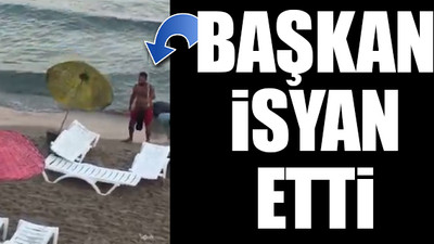 Aydın'da bir şahıs plaja zarar verdi
